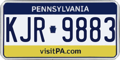 PA license plate KJR9883