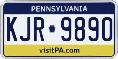 PA license plate KJR9890