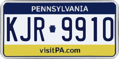 PA license plate KJR9910