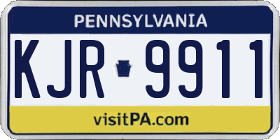 PA license plate KJR9911