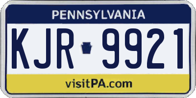 PA license plate KJR9921