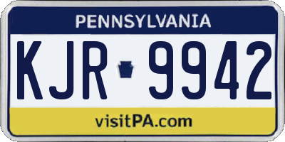 PA license plate KJR9942