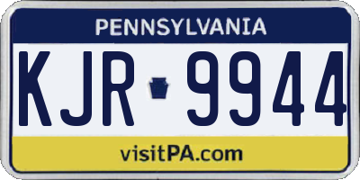 PA license plate KJR9944