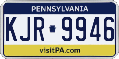 PA license plate KJR9946