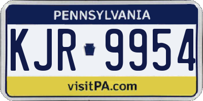 PA license plate KJR9954