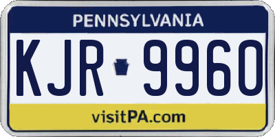 PA license plate KJR9960