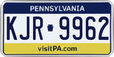 PA license plate KJR9962