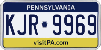 PA license plate KJR9969