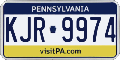 PA license plate KJR9974