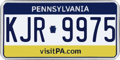 PA license plate KJR9975
