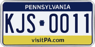 PA license plate KJS0011