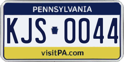 PA license plate KJS0044