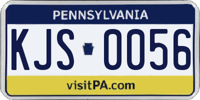 PA license plate KJS0056
