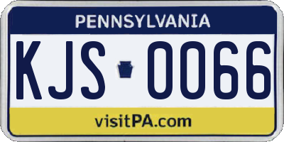 PA license plate KJS0066