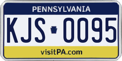 PA license plate KJS0095