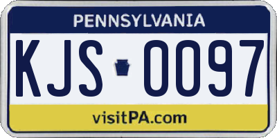 PA license plate KJS0097