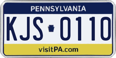 PA license plate KJS0110