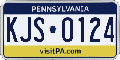 PA license plate KJS0124