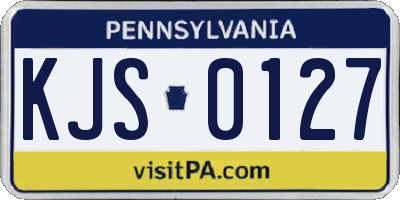 PA license plate KJS0127