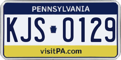 PA license plate KJS0129