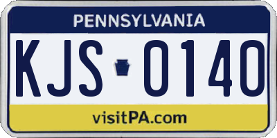 PA license plate KJS0140
