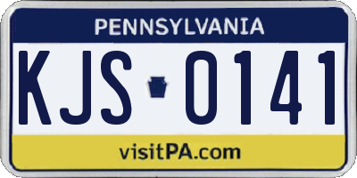 PA license plate KJS0141