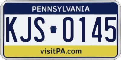 PA license plate KJS0145