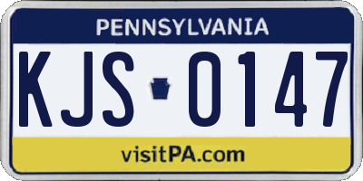 PA license plate KJS0147