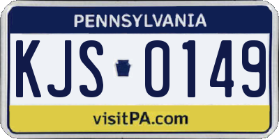 PA license plate KJS0149