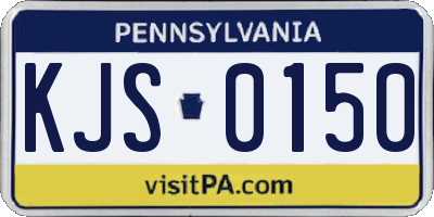 PA license plate KJS0150
