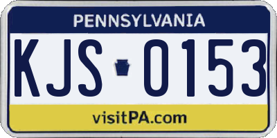 PA license plate KJS0153