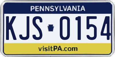 PA license plate KJS0154
