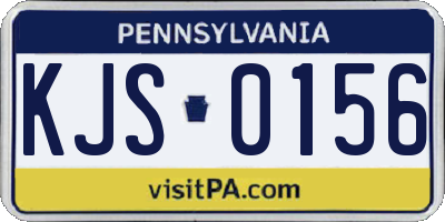 PA license plate KJS0156