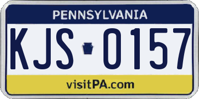 PA license plate KJS0157