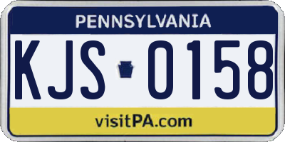 PA license plate KJS0158