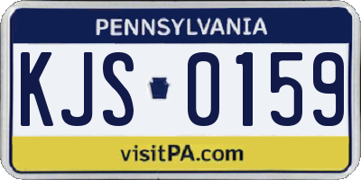 PA license plate KJS0159