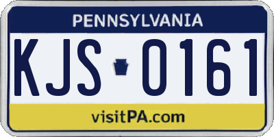 PA license plate KJS0161