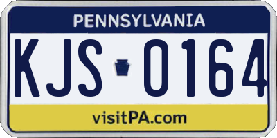 PA license plate KJS0164