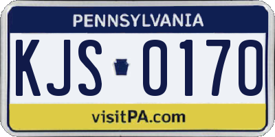 PA license plate KJS0170