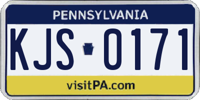 PA license plate KJS0171