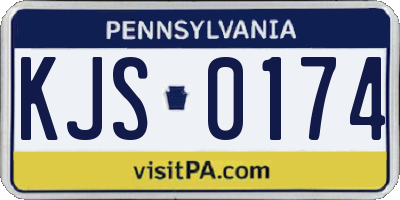 PA license plate KJS0174