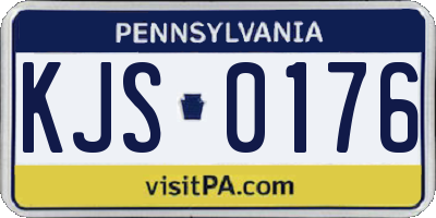 PA license plate KJS0176