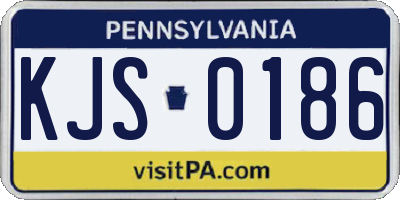 PA license plate KJS0186