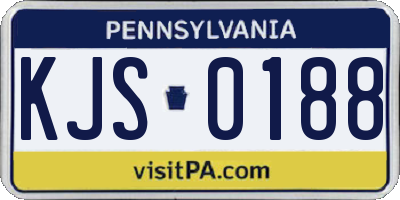 PA license plate KJS0188