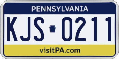 PA license plate KJS0211