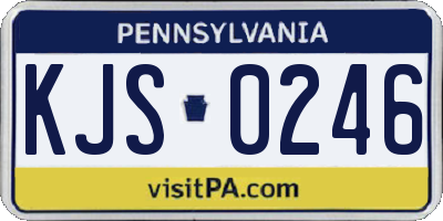 PA license plate KJS0246