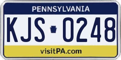 PA license plate KJS0248