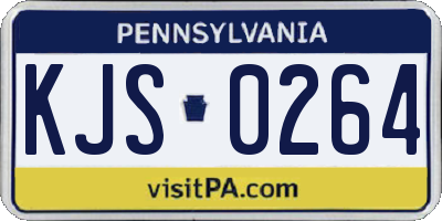 PA license plate KJS0264