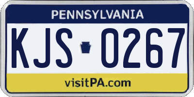 PA license plate KJS0267