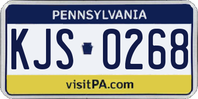PA license plate KJS0268